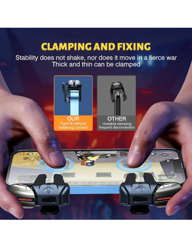 Controlador de Juego Móvil Newseego Gatillo 6 Dedos Ergonómico