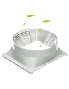 Acoplador Cuadrado a Redondo Kifiray 5.9cm para A/C