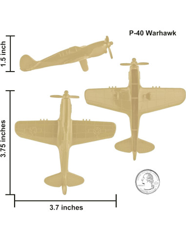 Aviones de Combate WW2 TimMee 9 Piezas Tan 1:100
