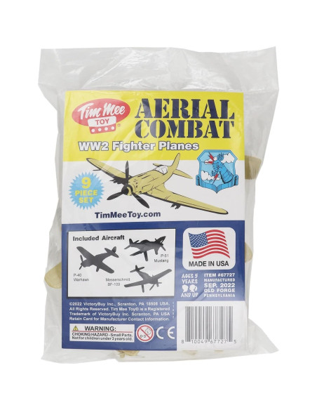Aviones de Combate WW2 TimMee 9 Piezas Tan 1:100