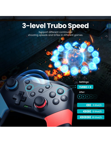 Controlador VOYEE Pro Inalámbrico para Switch/Lite/OLED