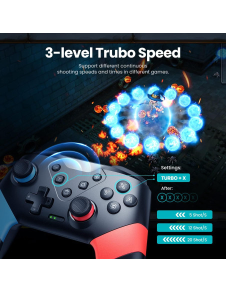 Controlador VOYEE Pro Inalámbrico para Switch/Lite/OLED