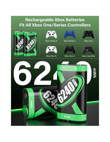 Paquete de Batería Recargable ZRZLMVP para Xbox One/S/X