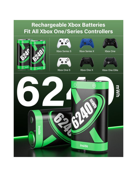 Paquete de Batería Recargable ZRZLMVP para Xbox One/S/X Paquete de Batería Recargable ZRZLMVP para Xbox One/S/X