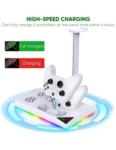 FYOUNG Soporte Enfriamiento RGB para Xbox Series S Carga Doble