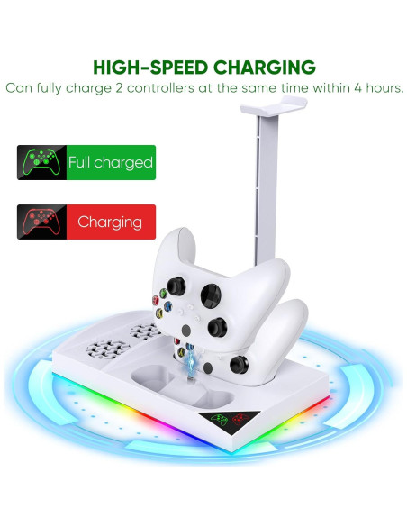 FYOUNG Soporte Enfriamiento RGB para Xbox Series S Carga Doble