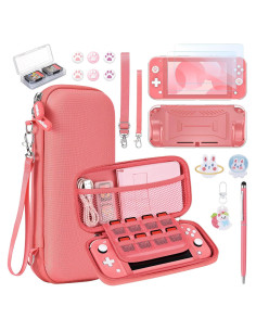 Accesorios innoAura Switch Lite 18 en 1 Estuche Coral