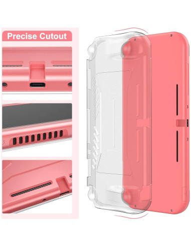 Accesorios innoAura Switch Lite 18 en 1 Estuche Coral