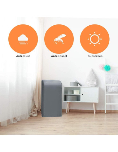 Funda de Aire Acondicionado Portátil Luxiv Gris 40 x 46 x 75 cm