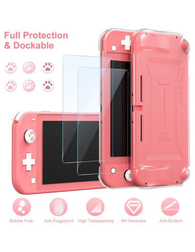 Accesorios innoAura Switch Lite 18 en 1 Estuche Coral