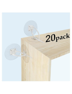 Anclajes para Muebles Sin Perforación 20 Piezas Seguridad Infantil