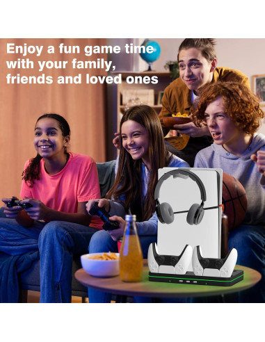 Estación de Enfriamiento PS5 Slim KEPLUG con Carga y RGB