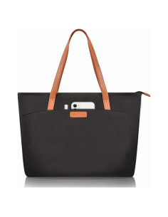 Bolsa Tote Prite para Laptop 16" Negra para Mujeres