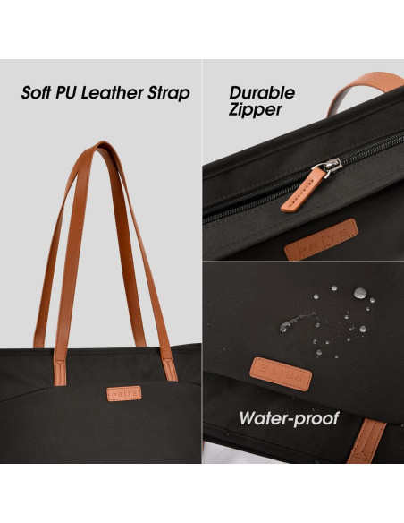 Bolsa Tote Prite para Laptop 16" Negra para Mujeres