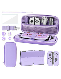 Estuche Protector FANPL para Nintendo Switch OLED Púrpura