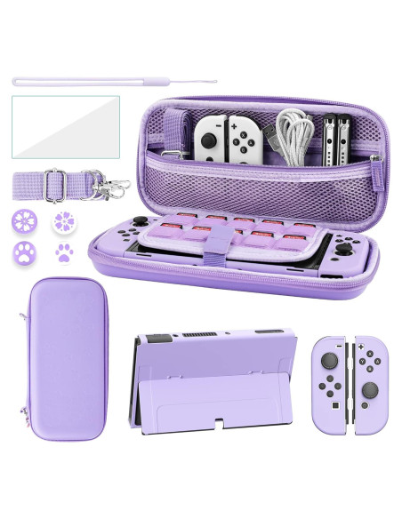 Estuche Protector FANPL para Nintendo Switch OLED Púrpura