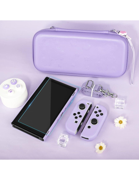 Estuche Protector FANPL para Nintendo Switch OLED Púrpura