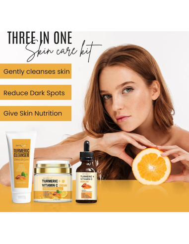 Kit de Cuidado Facial Completo Cúrcuma Naturals+SkinScience