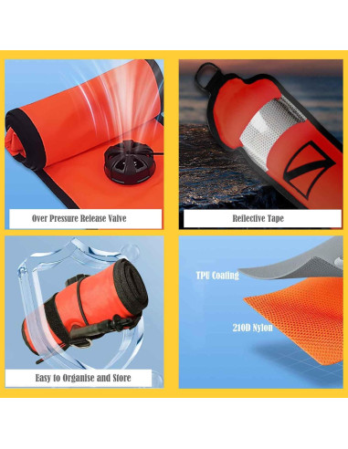 Juego de Boyas de Buceo LalaKoo 1.52m Alta Visibilidad