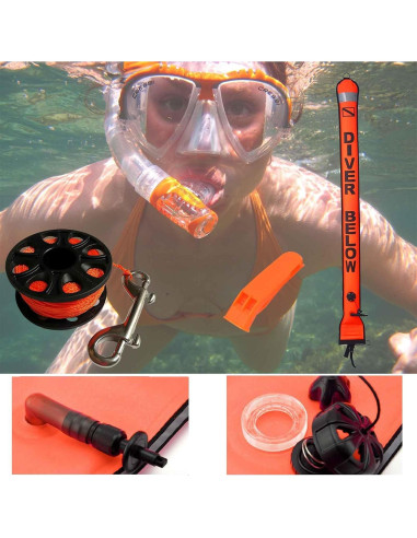 Juego de Boyas de Buceo LalaKoo 1.52m Alta Visibilidad