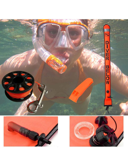 Juego de Boyas de Buceo LalaKoo 1.52m Alta Visibilidad