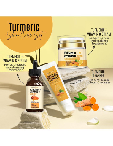 Kit de Cuidado Facial Completo Cúrcuma Naturals+SkinScience