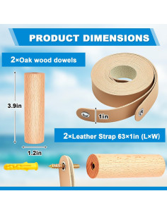 Soporte de Pared para Tabla de Surf Vercraft 160 cm 2 Ganchos 2