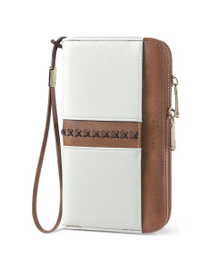 Cartera BOSTANTEN Mujer Cuero RFID Doble Cierre 20x11cm