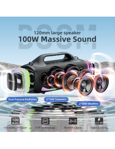 Altavoz Bluetooth ZEALOT S79 100W Impermeable 24000mAh 2