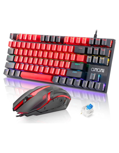 Combo Teclado y Ratón Mecánico CHONCHOW M801R RGB 87 Teclas