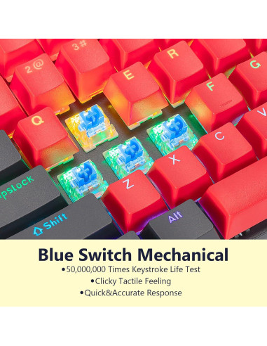 Combo Teclado y Ratón Mecánico CHONCHOW M801R RGB 87 Teclas