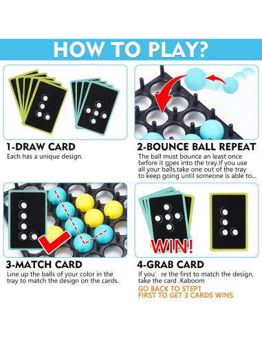 Juego de Mesa Pelotas Saltarinas SNJHM 2-4 Jugadores