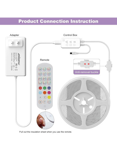 Tira LED RGB COB MIWISE 10m 24V Dimmable Control Voz
