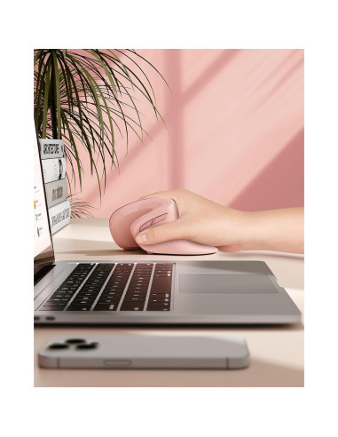 Ratón Ergonómico Seenda TM209B Inalámbrico Rosa Claro