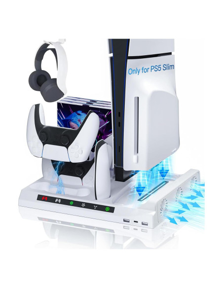 Estación de Enfriamiento BGGUANG PS5 Slim con Cargador Estación de Enfriamiento BGGUANG PS5 Slim con Cargador