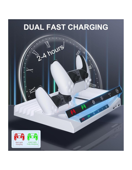 Estación de Enfriamiento BGGUANG PS5 Slim con Cargador Estación de Enfriamiento BGGUANG PS5 Slim con Cargador