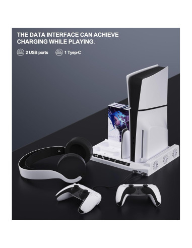 Estación de Enfriamiento BGGUANG PS5 Slim con Cargador