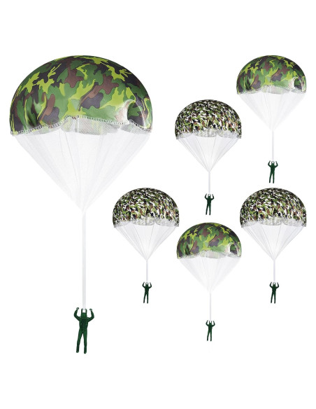 Juguetes Paracaídas Aoriher 12 Pcs para Niños al Aire Libre