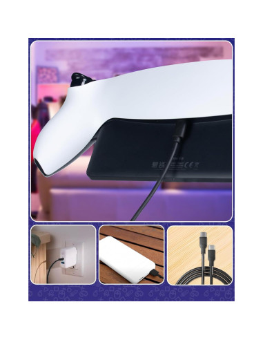 Paquete de Accesorios Orzly para Playstation Portal Blanco