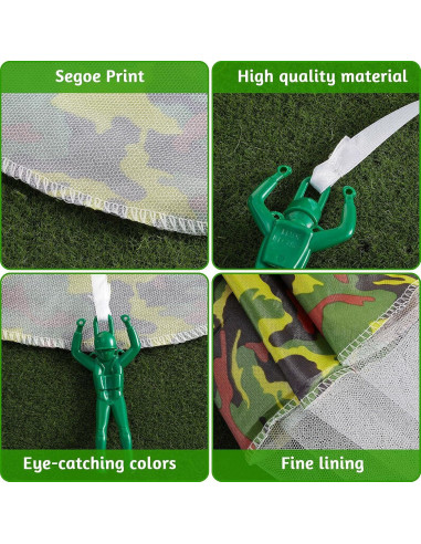 Juguetes Paracaídas Aoriher 12 Pcs para Niños al Aire Libre