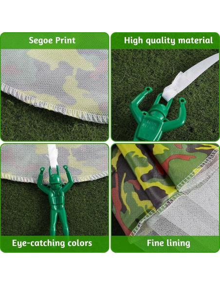 Juguetes Paracaídas Aoriher 12 Pcs para Niños al Aire Libre