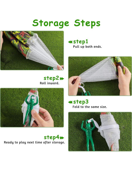 Juguetes Paracaídas Aoriher 12 Pcs para Niños al Aire Libre