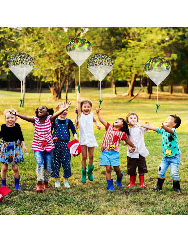 Juguetes Paracaídas Aoriher 12 Pcs para Niños al Aire Libre