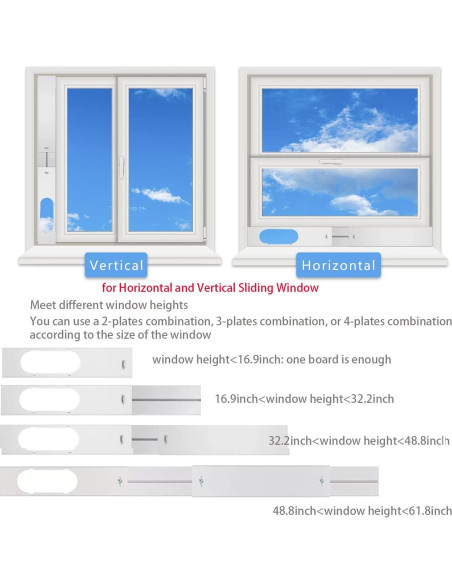 Kit Ventana Aire Acondicionado Portátil LE 15 cm Ajustable
