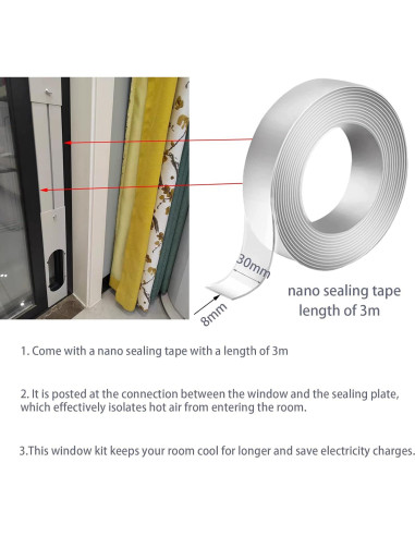 Kit Ventana Aire Acondicionado Portátil LE 15 cm Ajustable