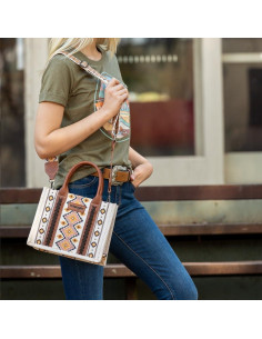 Bolso Tote Azteca Wrangler para Mujeres 21.5x27.2x12.7cm 2