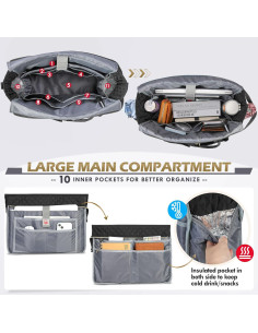 Bolsa Tote RAINSMORE para Laptop 15.6" Negra con Aislante 2