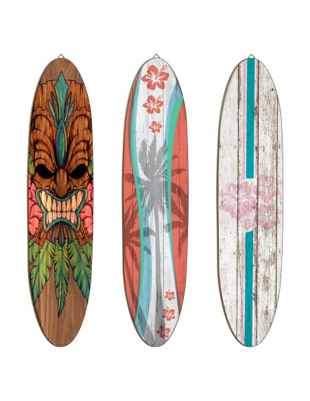 Gerrii 3 Piezas Decoración de Pared Tabla de Surf 60x13.6cm Gerrii 3 Piezas Decoración de Pared Tabla de Surf 60x13.6cm