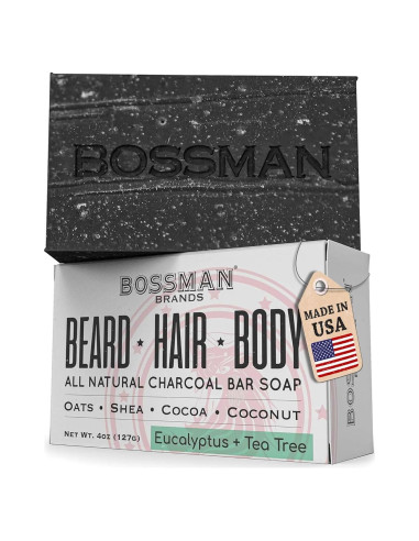 Jabón en Barra 4 en 1 Bossman Eucalipto y Árbol de Té 108.9 g