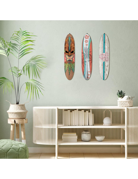 Gerrii 3 Piezas Decoración de Pared Tabla de Surf 60x13.6cm Gerrii 3 Piezas Decoración de Pared Tabla de Surf 60x13.6cm